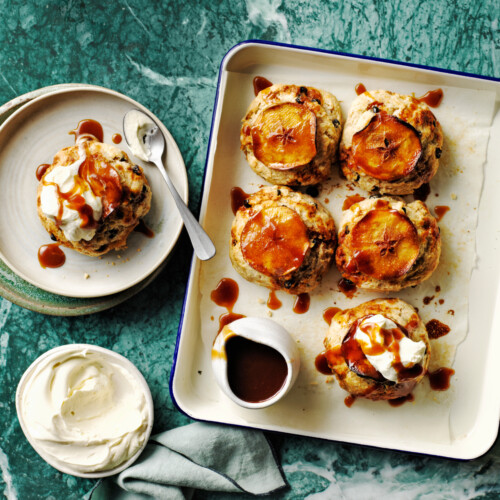 salted caramel scones met appel