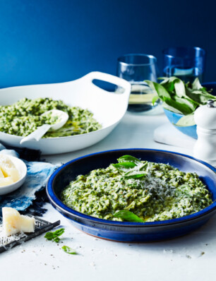 groene risotto met pecorino