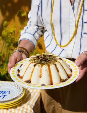 biancomangiare met karamel & pistachekruim