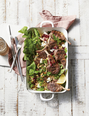 bulgursalade & lamskoteletten van de bbq
