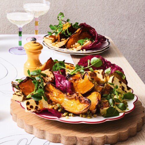 salade met freekeh en pompoen