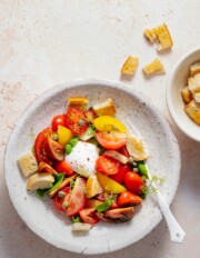 3x tomaat mozzarella salade