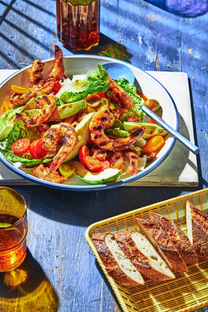 bloody mary-gegrilde garnalensalade