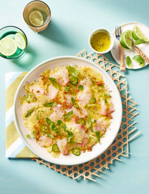ceviche van witvis met ananas