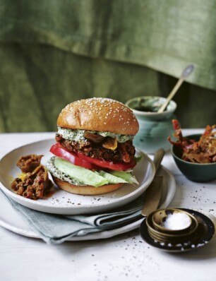 kikkererwtenburger met kruidenmayo