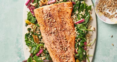 zalmzijde met snijbiet & beurre blanc