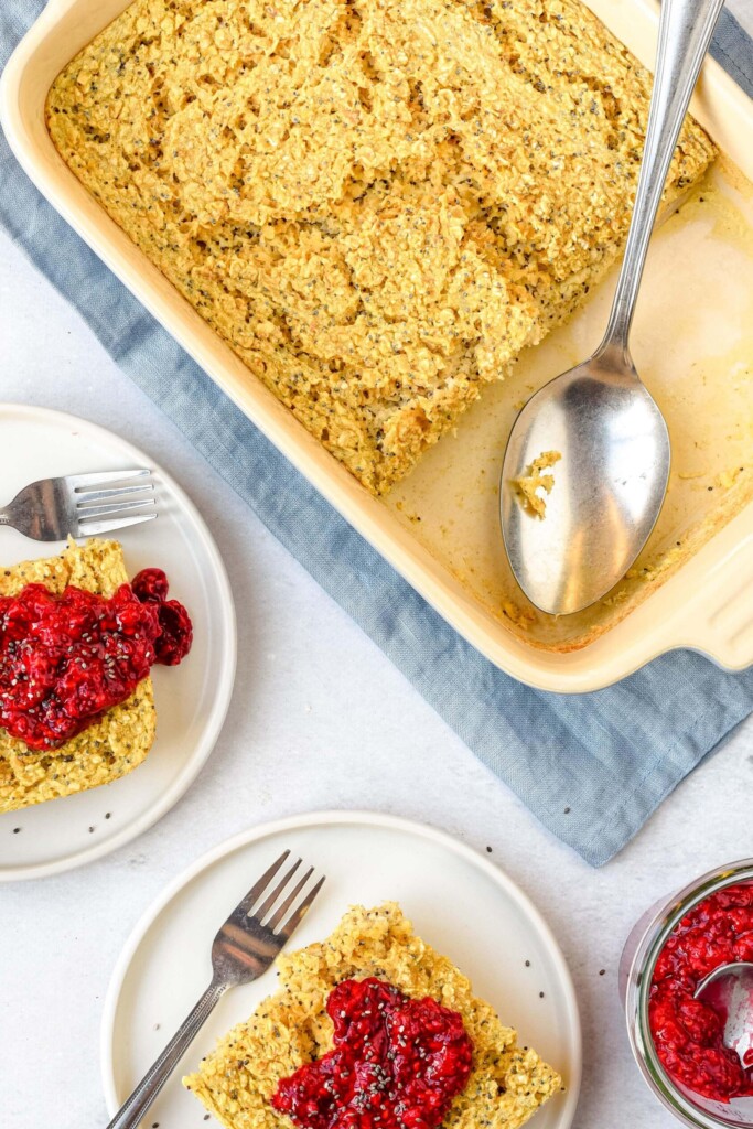 baked oats met chia-frambozenjam van ‘Wissel ‘ns Wat!’