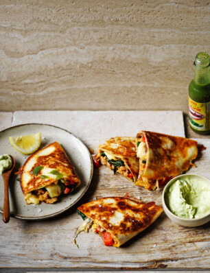 veggie quesadillas (met vegetarisch gehakt)