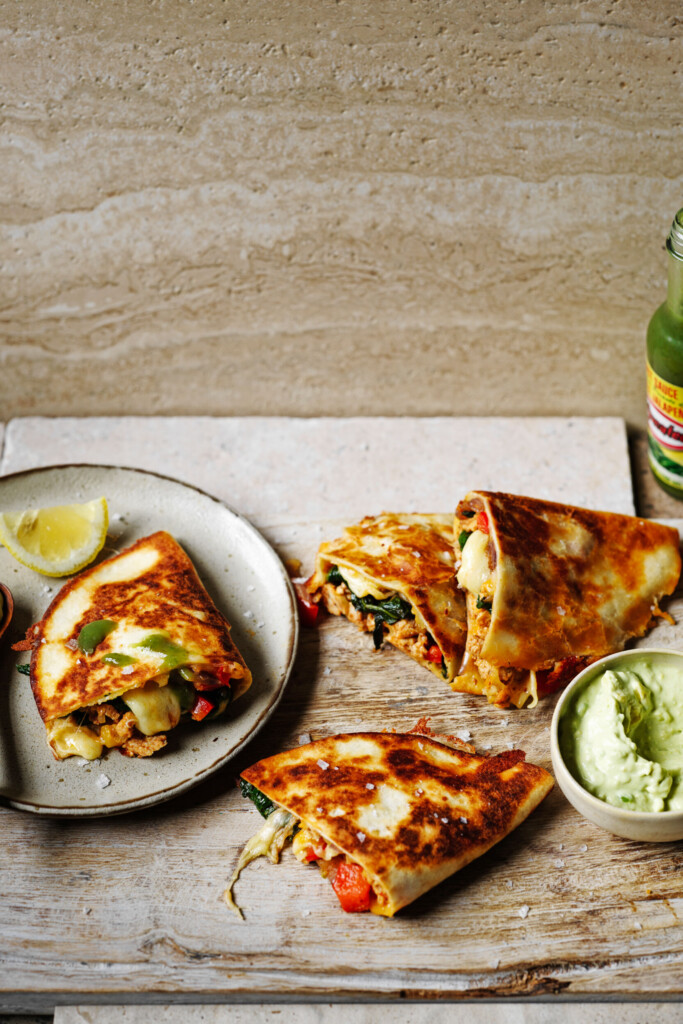 veggie quesadillas (met vegetarisch gehakt)
