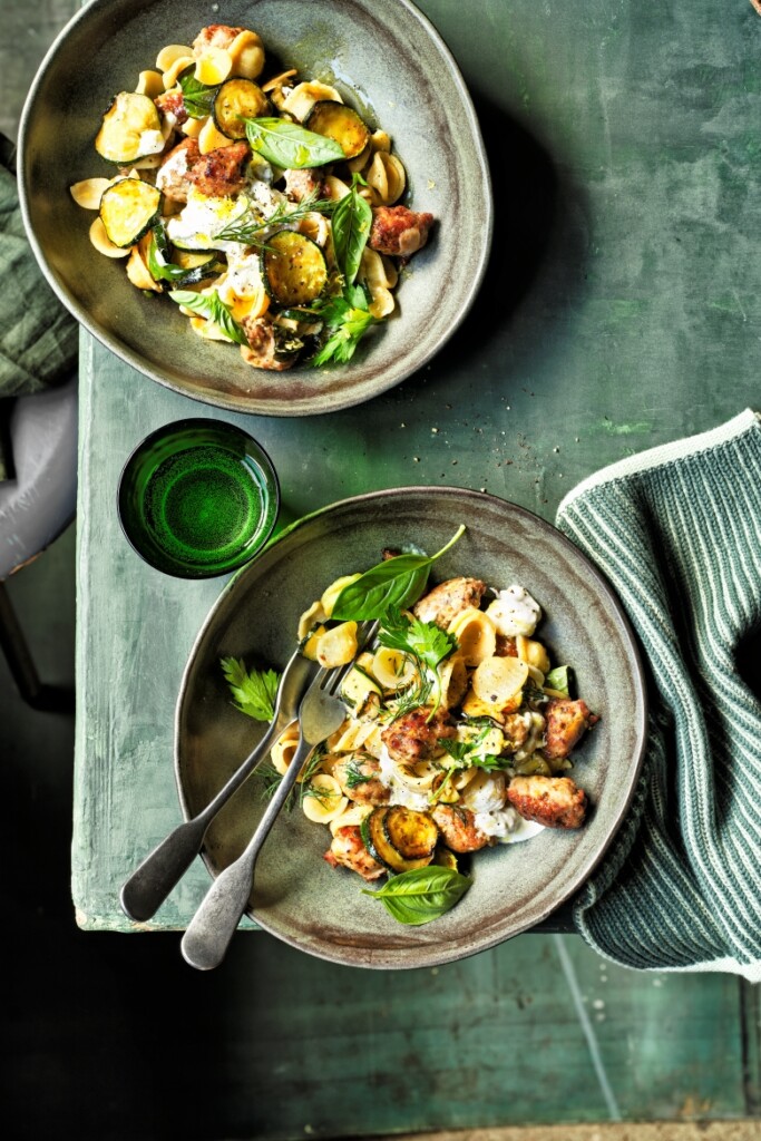 orecchiette met snelle gehaktballetjes