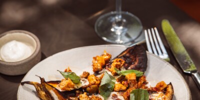 aubergine met kappertjes & basilicum van Ottolenghi