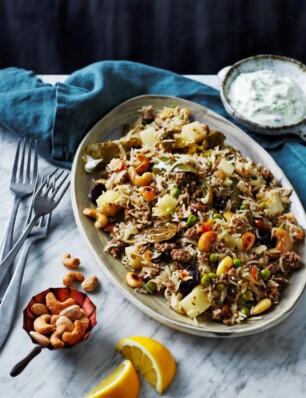 pilaf met lamsgehakt