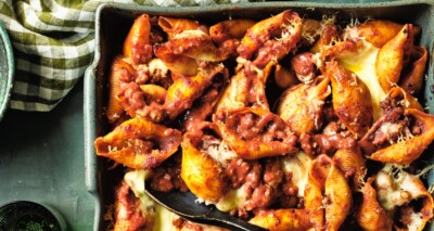 conchiglioni met saucijzenvlees